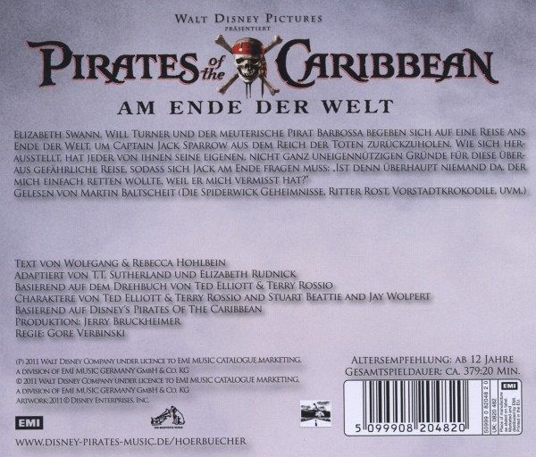 Pirates Of The Caribbean / Fluch Der Karibik, 6 AudioCDs Pirates Of The Caribbean Hörbücher