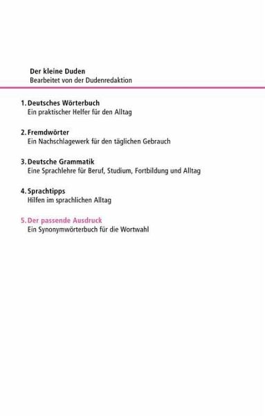 Der Passende Ausdruck Der Kleine Duden Bd 3 Portofrei Bei Bucher De Bestellen