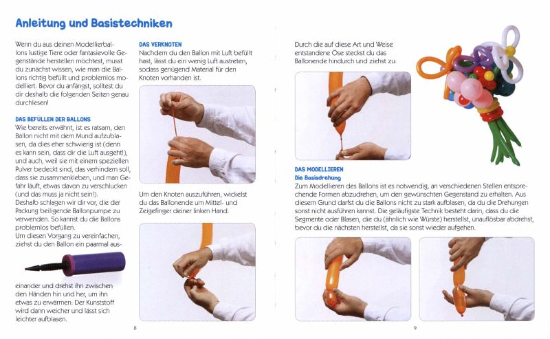 Tolle Figuren aus Luftballons (m. 30 Modellierballons u. Pumpe zum