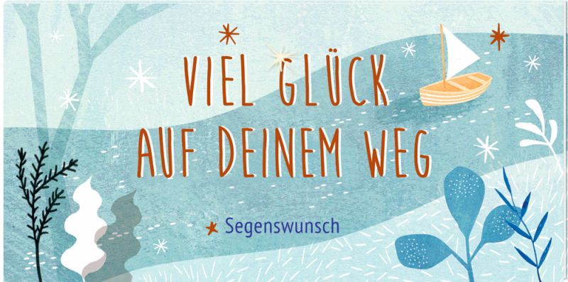 Viel Glück auf deinem Weg, PopupBüchlein mit Kuvert portofrei bei