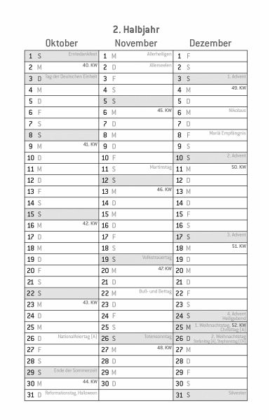 Kalender 2017 - Jahresplaner klein - Kalender portofrei bestellen