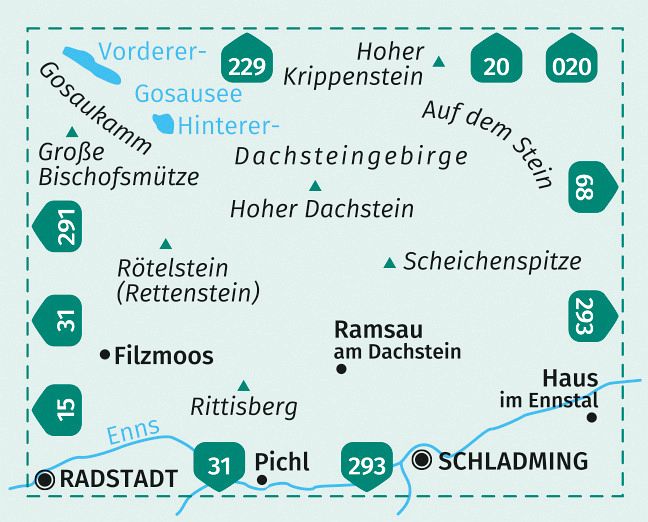 Kompass Wanderkarte 031 Der Dachstein Ramsau Filzmoos 125000 Landkarten Bei Bücherde 2248