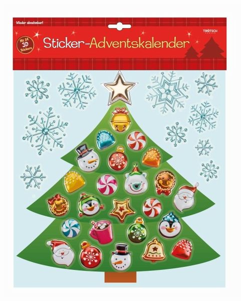 Sticker-Adventskalender - Kalender portofrei bestellen