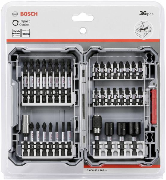 Bosch Impact Control Schrauberbit-Set 8-tlg PZ2 25 mm Bit Schrauber 2608522325 