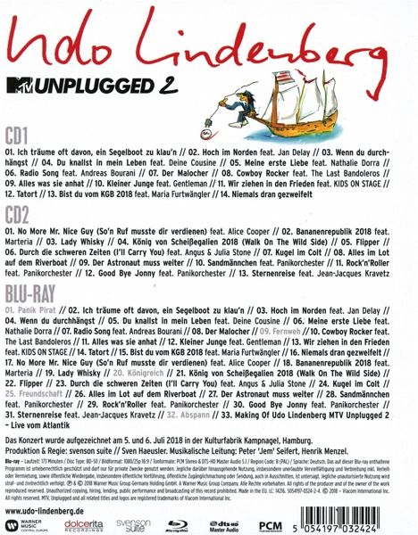 Mtv Unplugged 2-Live Vom Atlantik (2cd/Blu-Ray) von Udo Lindenberg auf DVD+CD  - Portofrei bei bücher.de