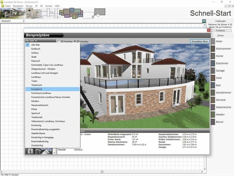 Architekt 3D 20 Home (Download für Windows) - Bei bücher ...