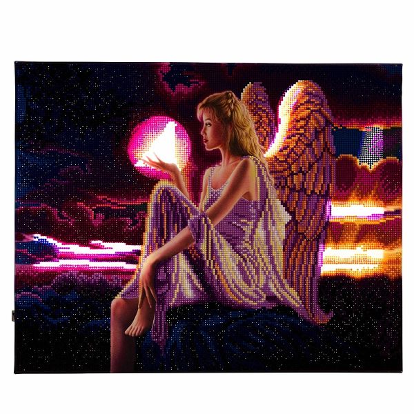 Craft Buddy CAKXLED8 Angel Dusk, 40x50cm LED Crystal Art Kit