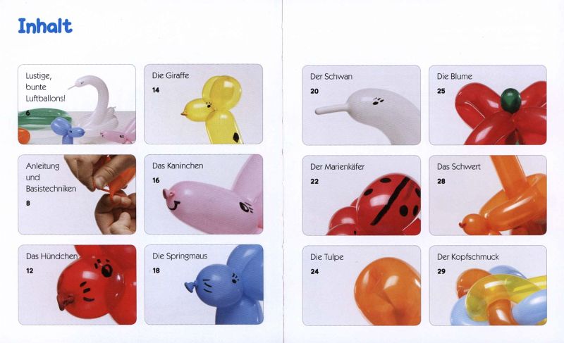 Tolle Figuren aus Luftballons (m. 30 Modellierballons u. Pumpe zum