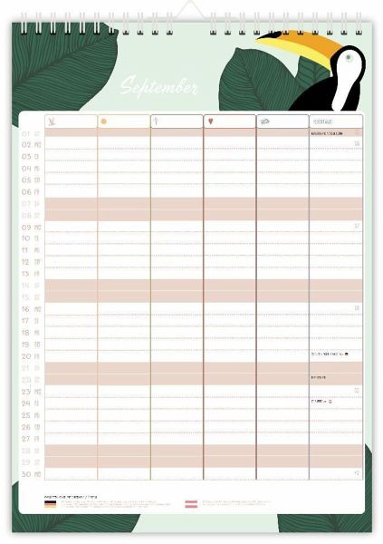 XXL Familienplaner 2024 Wandkalender mit 5 Spalten für bis zu 5 Personen in  … von Lisa Wirth - Kalender portofrei bestellen