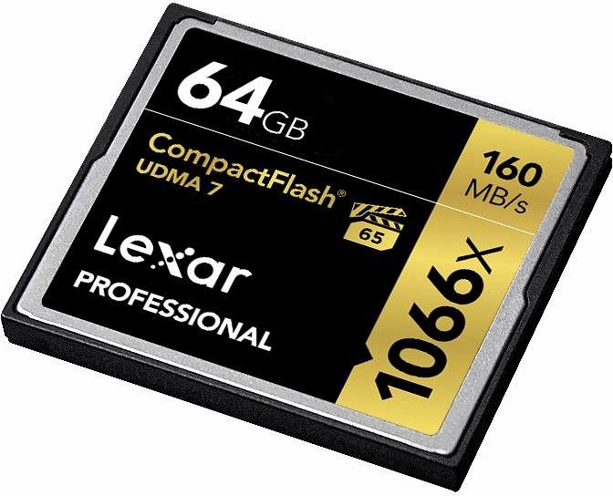Lexar Compact Flash Card 64GB Professional 1066x Portofrei bei bücher