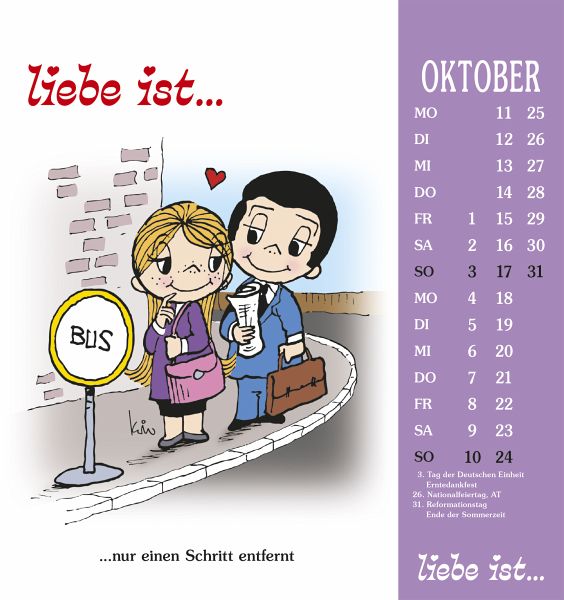liebe ist... 2021. Postkartenkalender von Kim Casali Kalender