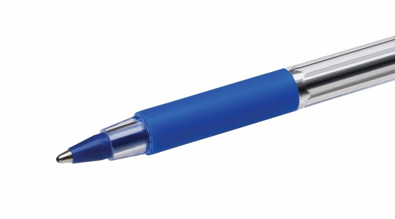 BIC Kugelschreiber Cristal Grip blau Schachtel à 20 Stück Kappenmodell, 0.32 mm 