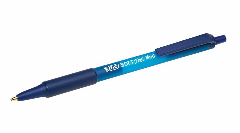 6 Stk BIC Soft feel Grip Kugelschreiber 0,4mm blau 837398 Kuli ISO 12757-2 NEU 