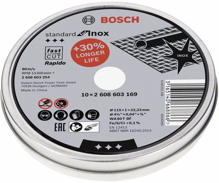 Bosch Trennscheibe gerade für Inox Rapido in Dose 10x115,1mm - Portofrei  bei bücher.de kaufen