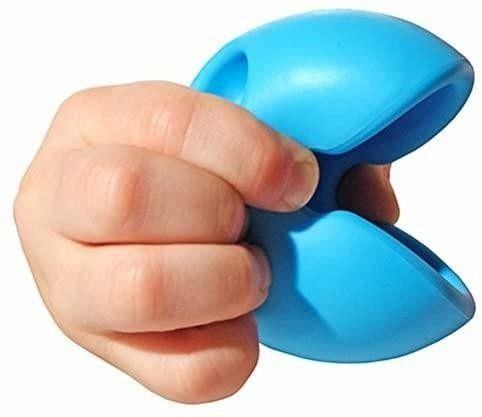 Moluk 2843350 4,5 cm Silikon-Ball Lernspielzeug blau Mox 