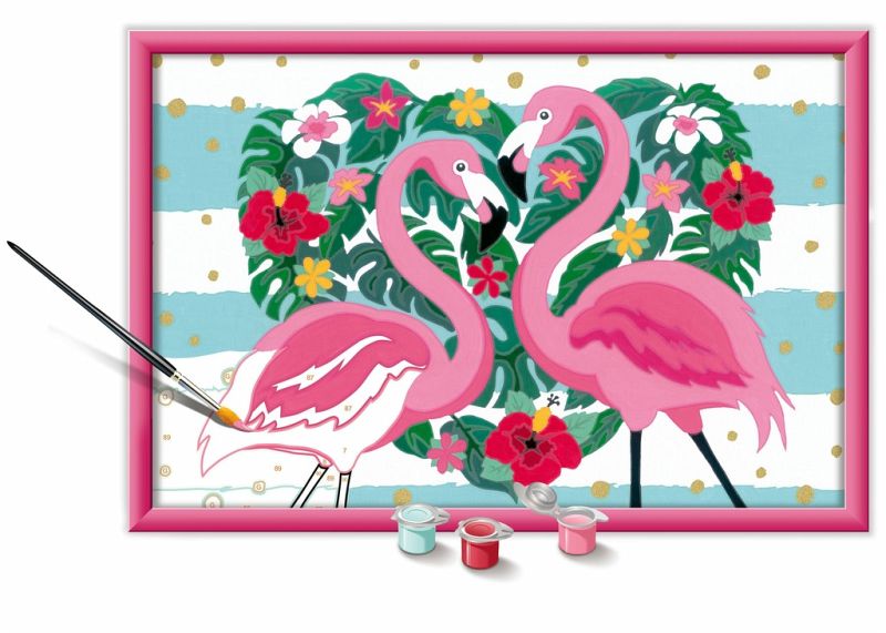 Ravensburger 28782 - Malen nach Zahlen, Liebenswerte Flamingos, Malset -  Bei bücher.de immer portofrei