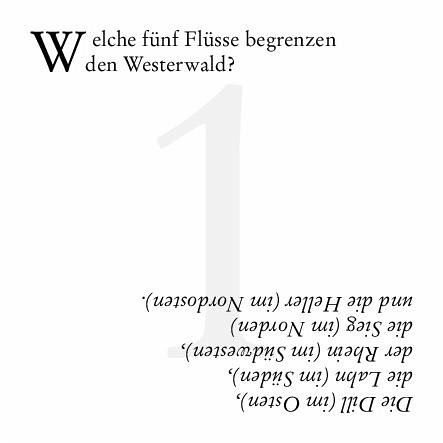 Westerwald-Quiz100 Fragen und AntwortenRenate KisselBoxDeutsch 