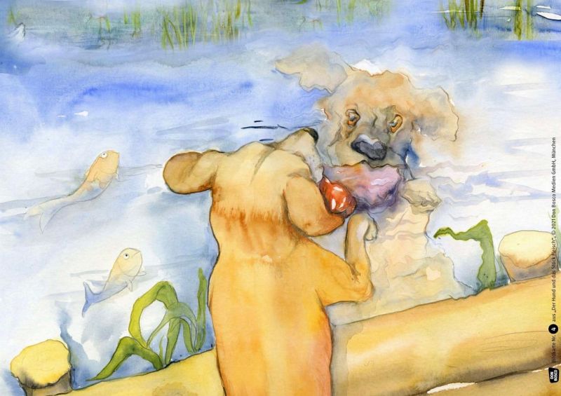 Der Hund und das Stück Fleisch. Eine Fabel von Äsop. Kamishibai  Bildkartenset. von Monika Lefin-Kirsch - Schulbücher portofrei bei bücher.de