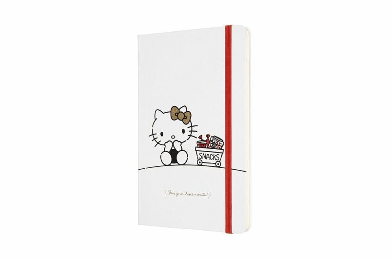 Moleskine Notizbuch Hello Kitty, Large/A5, Blanko, Geb, Weiß