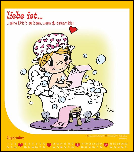 liebe ist... 2022 Wandkalender von Kim Casali Kalender portofrei
