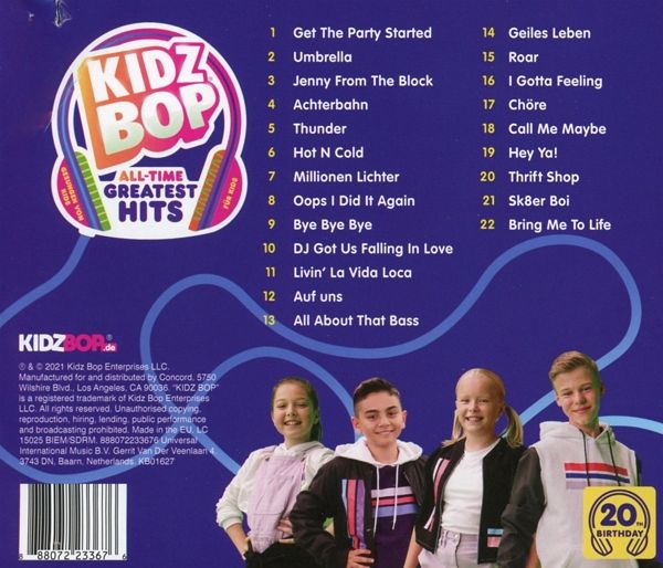 Kidz Bop All Time Greatest Hits von Kidz Bop Kids auf Audio CD