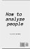 How to Analyze People - Bild 2