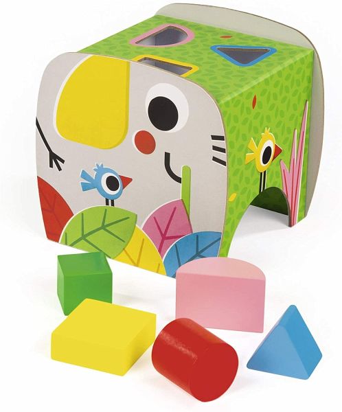 Jumbo 19806 Elefantenwürfel Lernspielzeug Farben und Formen Steckspiel 