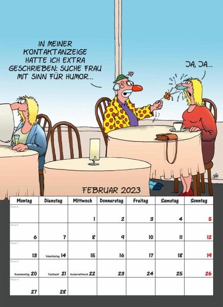 Uli Stein Männer Kalender 2023: Monatskalender für die Wand von Uli 