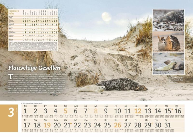 Wandkalender UNSERE JAGD 2023 von DLV Deutscher Landwirtschaftsverlag 