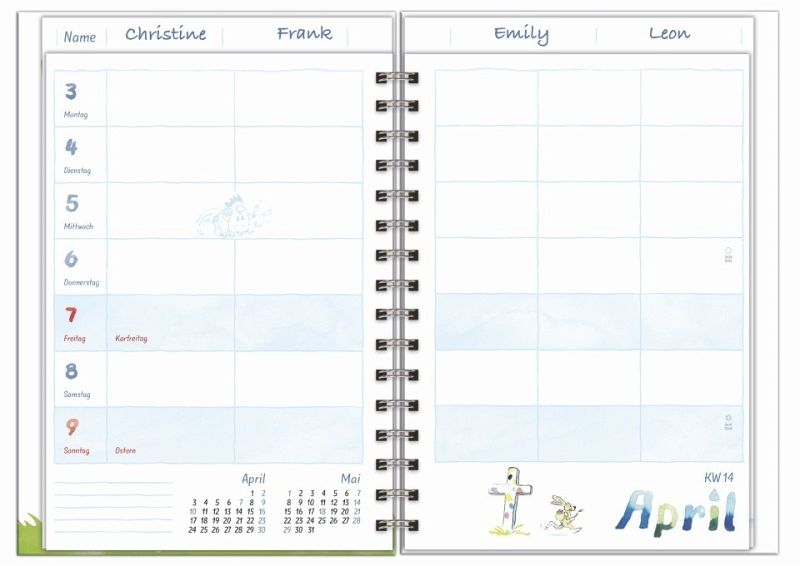 Helme Heine Familienplaner-Buch A5 2023 von Helme Heine - Kalender  portofrei bestellen