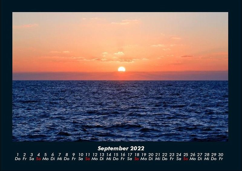 Sonnenuntergang 2022 Fotokalender DIN A4 von Tobias Becker - Kalender 