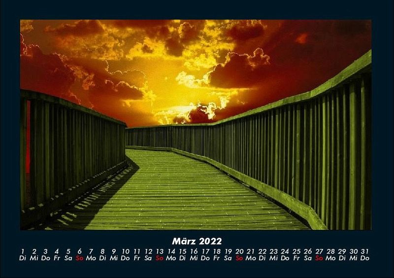 Sonnenuntergang 2022 Fotokalender DIN A4 von Tobias Becker - Kalender 