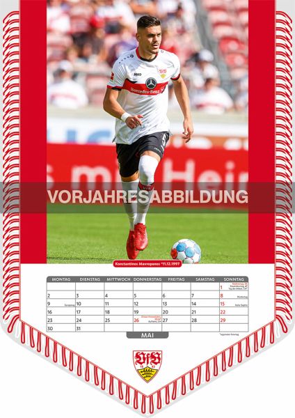 VfB Stuttgart 2023 - Bannerkalender - Fan-Kalender - Fußball-Kalender 