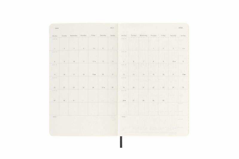 Moleskine 12 Monate Tageskalender 2023, Large/A5, 1 Tag = 1 Seite, Kt
