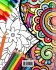 Abstract flower coloring book for adults - Bild 2
