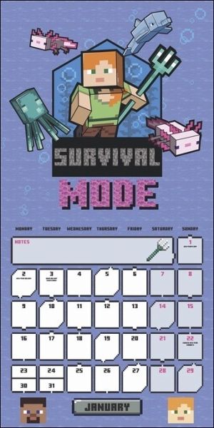 Minecraft Broschurkalender 2023 - Kalender portofrei bestellen