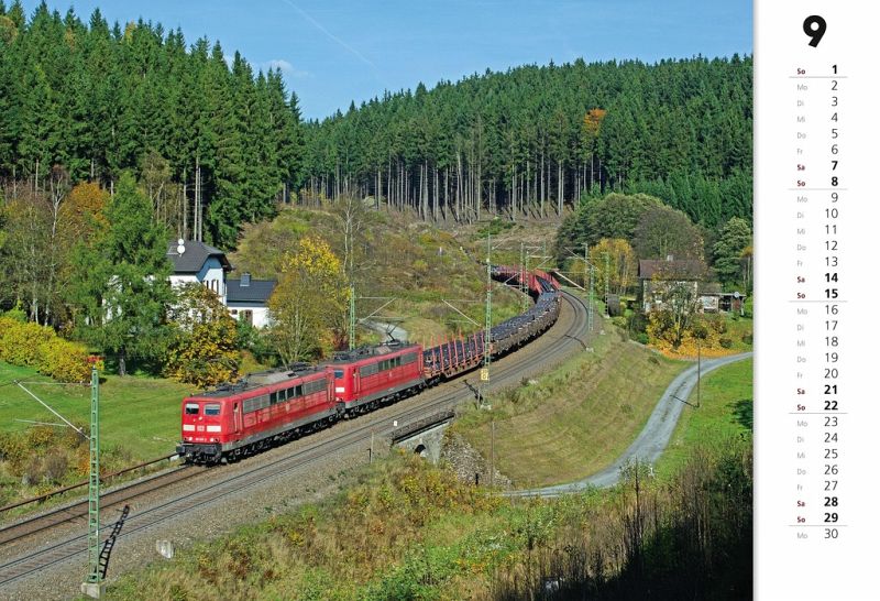 Eisenbahn und Landschaft 2024 Kalender portofrei bestellen