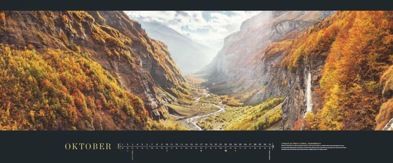 GEO SAISON Panorama: Orte der Stille 2024 - Panorama-Kalender - Wand 