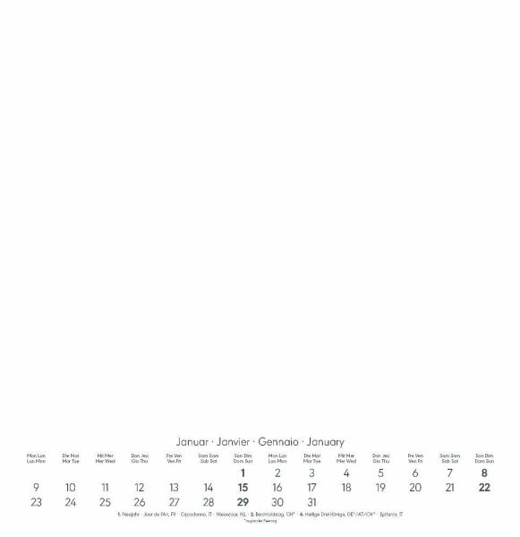 FotoBastelkalender weiß 2024 Do it yourself calendar 32x33 cm