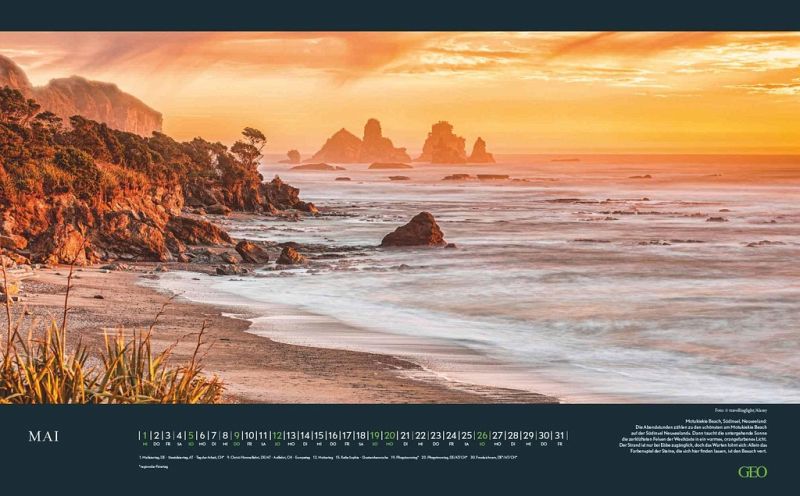 GEO SAISON: Meerblick 2024 - Wand-Kalender - Reise-Kalender - Poster 