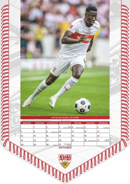 VfB Stuttgart 2024 - Bannerkalender - Fan-Kalender - Fußball-Kalender 