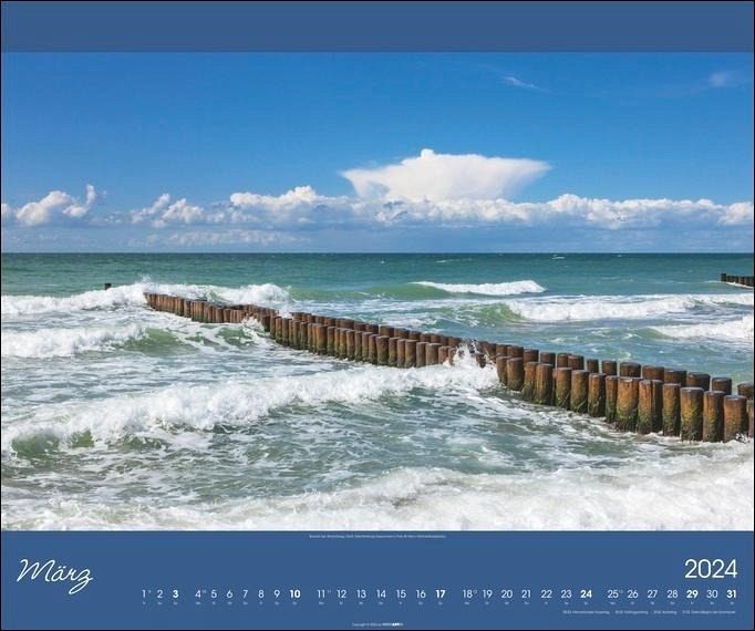 Ostsee Kalender 2024. Reise-Kalender mit 12 atemberaubenden Fotografien 