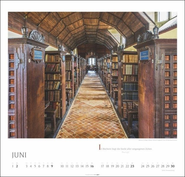 Welt der Bibliotheken 2024. ArchitekturKalender 2024 mit