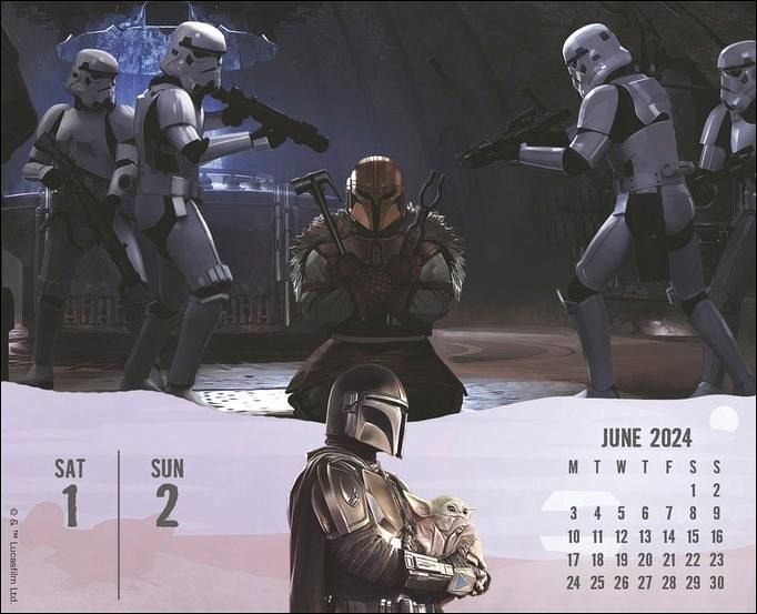 The Mandalorian Tagesabreißkalender 2024. Kleiner Kalender für Star