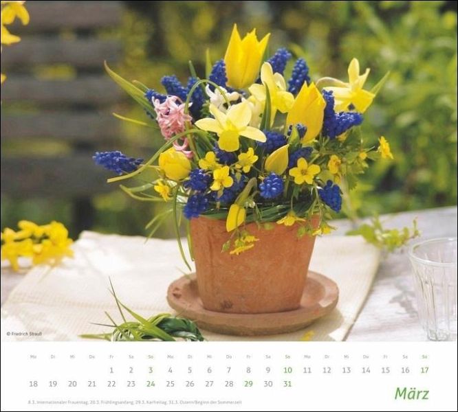 times&more Blumen Bildkalender 2024 - Kalender portofrei bestellen