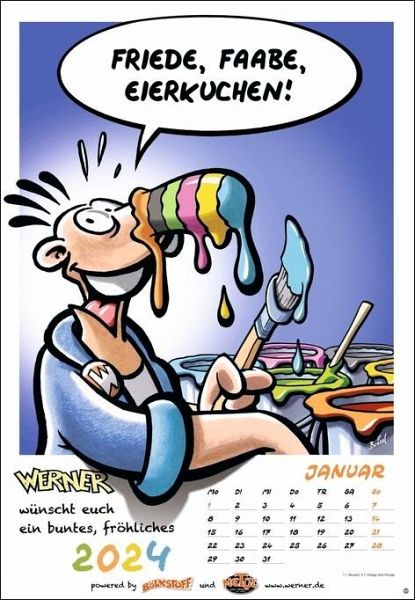 Werner Kalender 2024. Kultiger Posterkalender mit den besten Werner