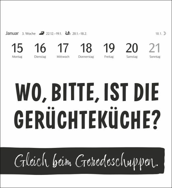 Typo-Sprüche-Kalender Postkartenkalender 2024. Wochenkalender mit  originellen … - Kalender portofrei bestellen