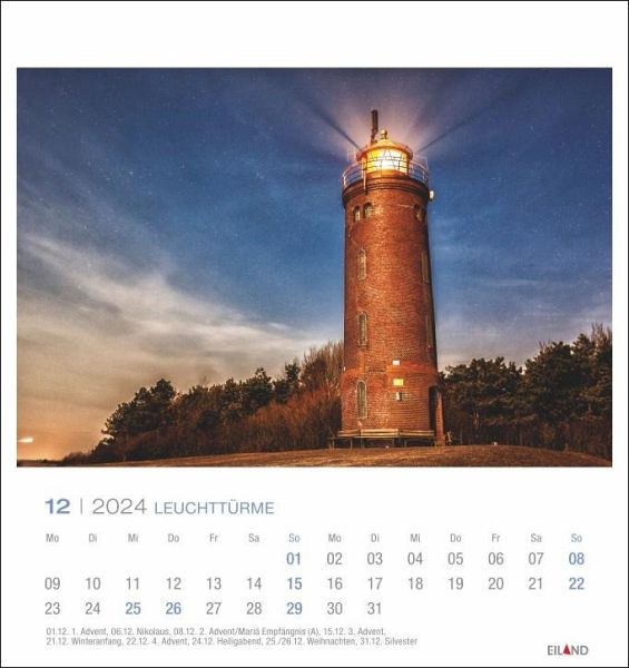 Leuchtturm Kalender Türkis 