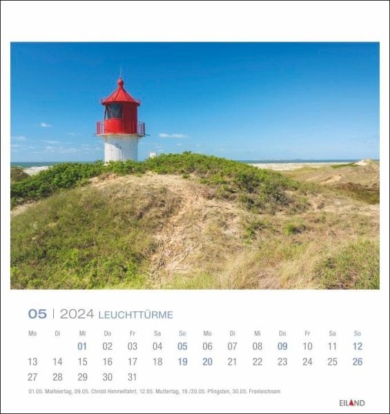 Leuchtturm Kalender Türkis 