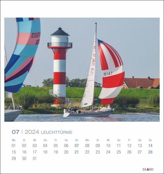 Leuchtturm Kalender Türkis 